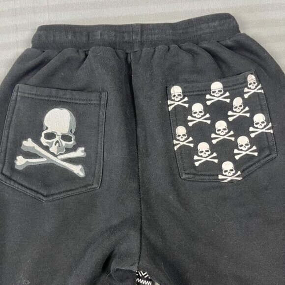 Mastermind Japan Sweatpants Mens Large Black Skull Crossbones Streetwear Pants - Picture 5 of 11